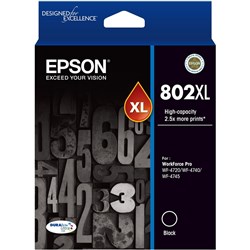 Epson 802XL DURABrite Ultra Ink Cartridge High Yield Black