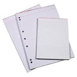 QUILL SUPER BANK PAD WHITE Foolscap 90 Leaf Ruled 60gsm Pack Of 10