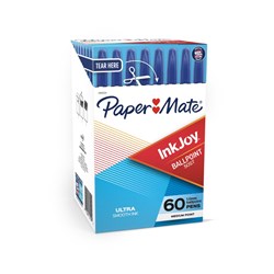 Papermate Inkjoy 100 Ballpoint Pen 1.0mm Blue Box of 60