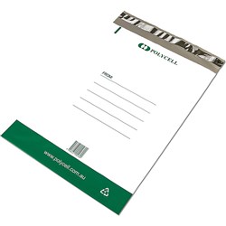 Protext EcoPure Courier Bags Plastic 340 x 440mm White And Green Carton Of 750