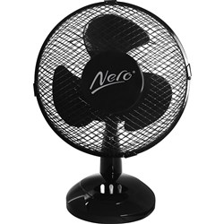 Nero Desk Fan 23cm Black