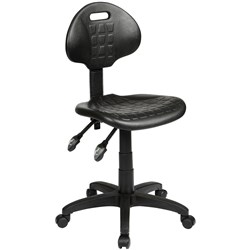 State ST007 Industrial Stool 430-560mmH Black PU