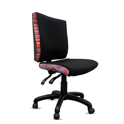 K2 Orange Dust Katherine Medium Back Office Chair Black Opal Fabric