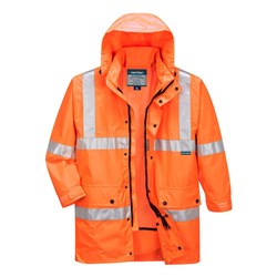 Portwest Argyle Hi-Vis Rain Traffic Jacket 3XL Orange