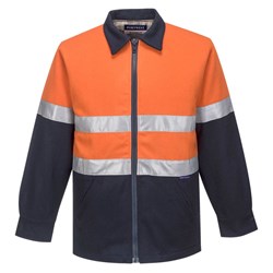 Portwest Bluey Hi-Vis Contrast Wool Blend Work Jacket Medium Orange And Navy