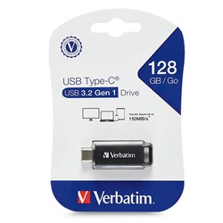 Verbatim USB-C 3.2 Drive Gen 1 128GB Black