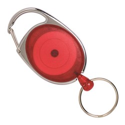 Bibbulmun Retractable Snap Lock Key Holders 25mm Red Pack Of 4