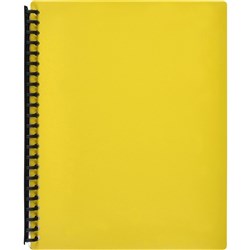 Marbig Display Book A4 Refillable 40 Pocket Yellow