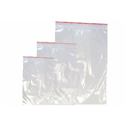 PRESS SEAL POLY BAG 50UM 230x150mm Clear Pk1000 Resealable Bag ZL.06
