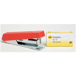 MARBIG No.10 STAPLER With Staples Assorted Colours