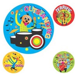 AVERY MERIT STICKERS Cartoon Band Pk/102