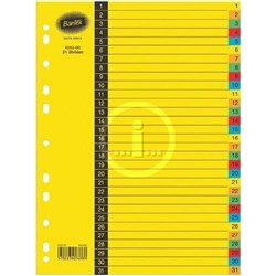 BANTEX MANILLA DIVIDER A4, 1-31