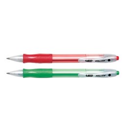 BIC VELOCITY BALLPOINT PEN Rubber Grip Assorted