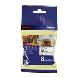BROTHER MK231 PTOUCH TAPE Cassette 12mmx8M Black On White Tape