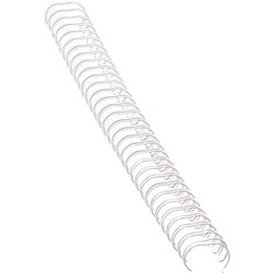 Fellowes Wire Binding Combs 6mm 34 Loop 35 Sheet Capacity White Pack Of 100