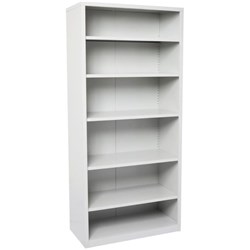 Rapidline Metal Shelving Unit 5 Adjustable Shelves 900W x 400D x 2200mmH Silver Grey