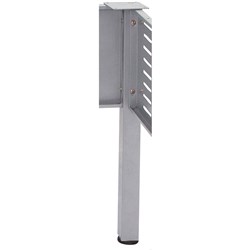 CORNER WORKSTATION SQUARE Pole Brushed Silver