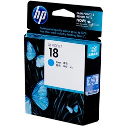 HP 18 CYAN INK CARTRIDGE C4937A