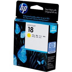 HP 18 YELLOW INK CARTRIDGE C4939A