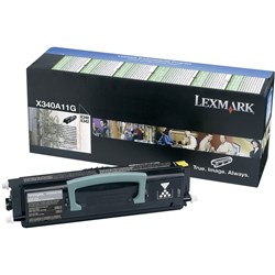 LEXMARK X340A11G TONER CART Prebate, Black