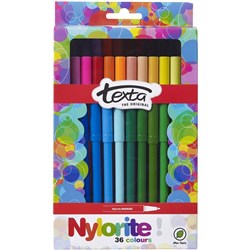 Texta Nylorite Colouring Markers Assorted Pack Of 36