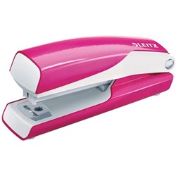 LEITZ NEXXT SERIES WOW STAPLER Metal Half Strip 26/6 Pink