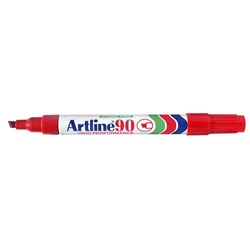 ARTLINE 90 PERMANENT MARKERS Med Chisel Red Blister