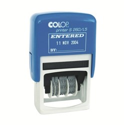 COLOP S260/L5B DATER Entered 4mm Type Blue/Red
