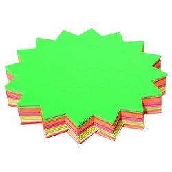 QUILL STARBURST SHAPES 150mm 230gsm Asst  Pack Of  60
