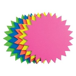 QUILL STARBURST SHAPES 205mm 230gsm Asst Pack Of 60