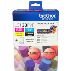 Brother LC-133PVP Ink Cartridge Photo Colour Value Pack CMYK