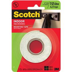 Scotch 114 Mounting Tape 2.5cmx1.3m Indoor Strip