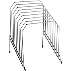 Italplast Step File Organiser Wire Large 8 Slot Chrome