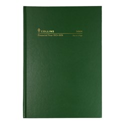 Collins Financial Year Diary A4 Day To Page Green