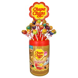 CHUPA CHUPPS LOLLIPOPS 100 Tubes Per Jar