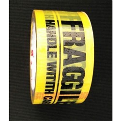 PRINTED TAPE "FRAGILE" 48mm x 50 Yd. Yellow