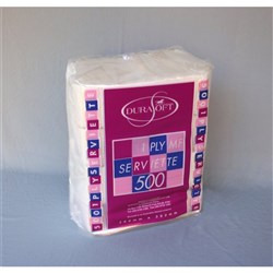 DURASOFT SERVIETTES 280X300mm Napkins Pack Of 500