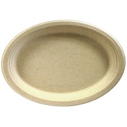 PLATE OVAL NATURAL FIBRE 225mm BOX 500