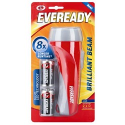 TORCH EVEREADY BRILLIANT BEAM (2D) Battery Supplied 2xD VAL2D2