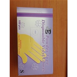 POWDER FREE DISPOSABLE VINYL Gloves Non Sterile Single Use Size : X-Large  Pack of 100