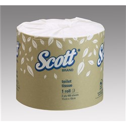 SCOTT 5741 TOILET TISSUE White 400 Sheets Carton 48 2 Ply K5741