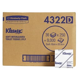 KLEENEX 4322 TOILET TISSUES Soft Executive 2 Ply Carton 36