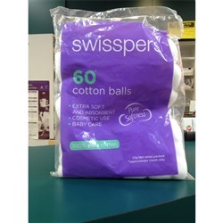 COTTON WOOL SWISSPERS Pack Of 60