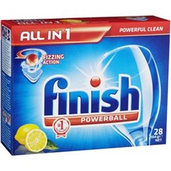 FINISH POWERBALL ALL IN ONE Dishwasher Tablets Pack Of 28